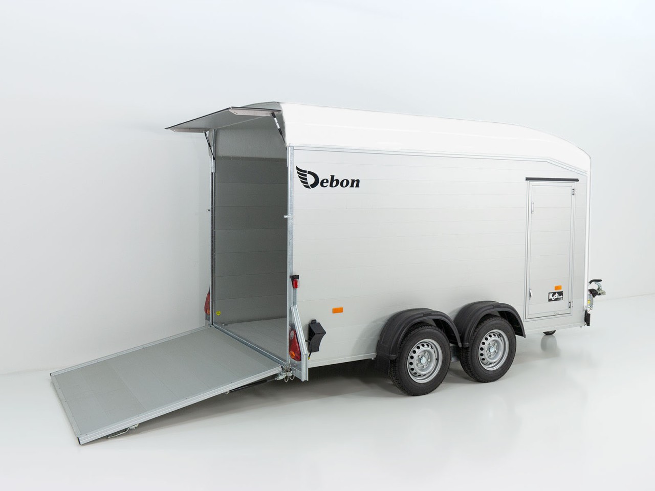 Debon Kofferanhänger Roadster Alu C700 179×378 H201 2,6t|Alu|Polybug|Tür|weiß-Neu