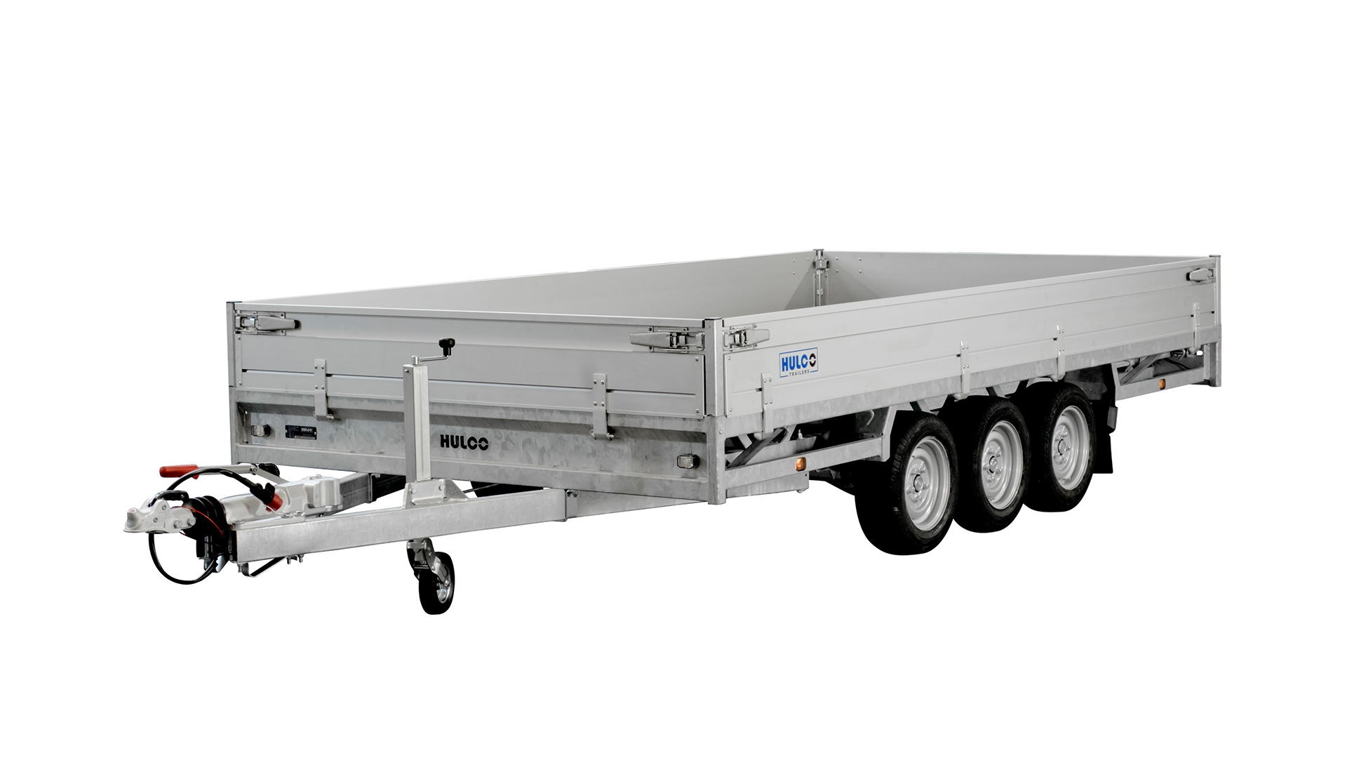 Hulco PKW Anhänger Hochlader Alu, MEDAX-3 3500 kg, Ladefläche 4,05 x 2,23 m - Tridem