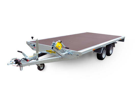 Humbaur Universal 3500kg Holz, Ladefläche 4,00 x2.03 Holzboden, Stützen, Seilwinde und Auffahrrampen